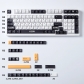 Brief Black White Japanese 104+29 PBT Dye-subbed Keycaps Set for Cherry MX Mechanical Gaming Keyboard